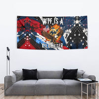 4th Of July WTF Is A Kilometer Patriotic Eagle Tapestry American Flag George Washington