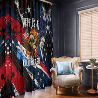 4th Of July WTF Is A Kilometer Patriotic Eagle Window Curtain American Flag George Washington