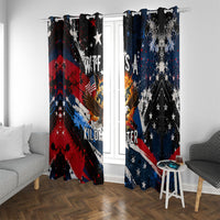 4th Of July WTF Is A Kilometer Patriotic Eagle Window Curtain American Flag George Washington