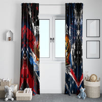 4th Of July WTF Is A Kilometer Patriotic Eagle Window Curtain American Flag George Washington