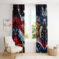 4th Of July WTF Is A Kilometer Patriotic Eagle Window Curtain American Flag George Washington