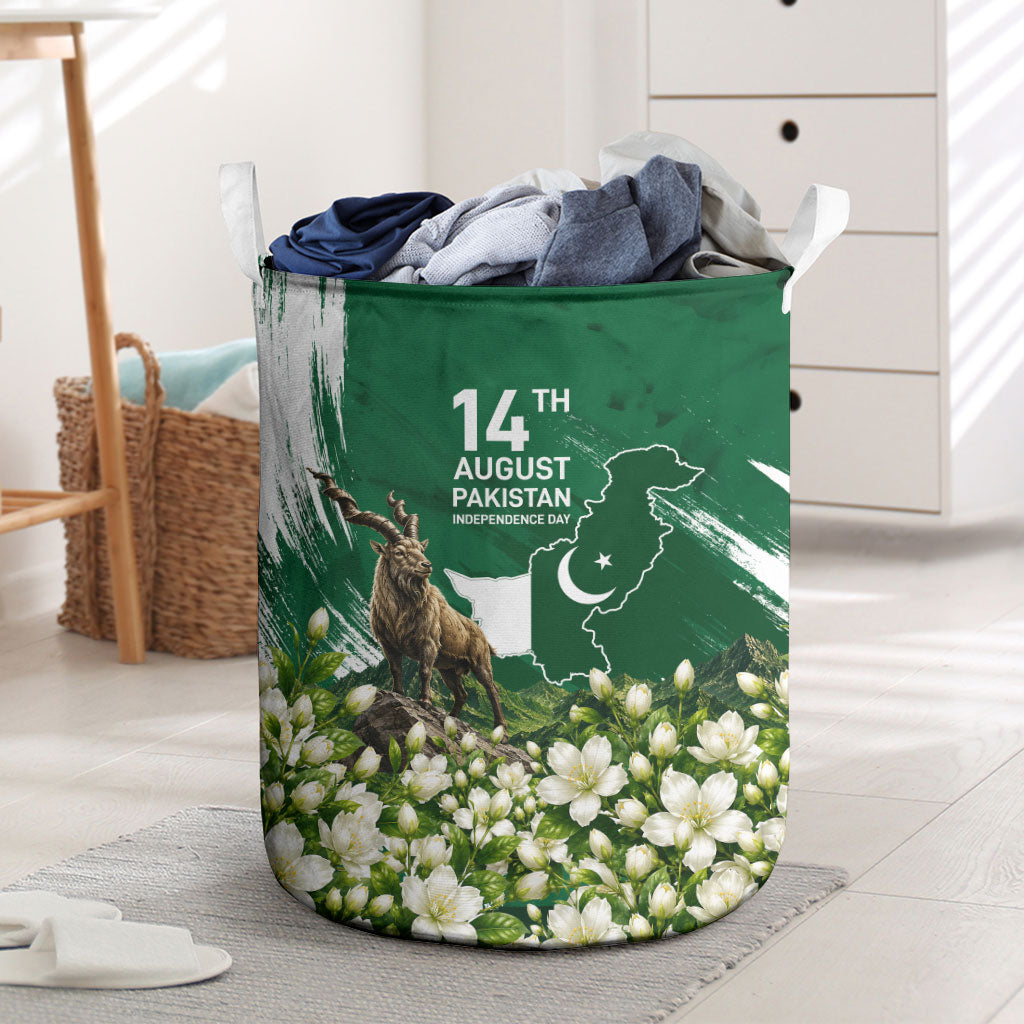 Pakistan Independence Day August 14 Laundry Basket Patriotic Markhor Heritage Landmarks And Jasmine