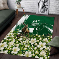 Pakistan Independence Day August 14 Area Rug Patriotic Markhor Heritage Landmarks And Jasmine