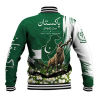 Pakistan Independence Day August 14 Baseball Jacket Patriotic Markhor Heritage Landmarks And Jasmine