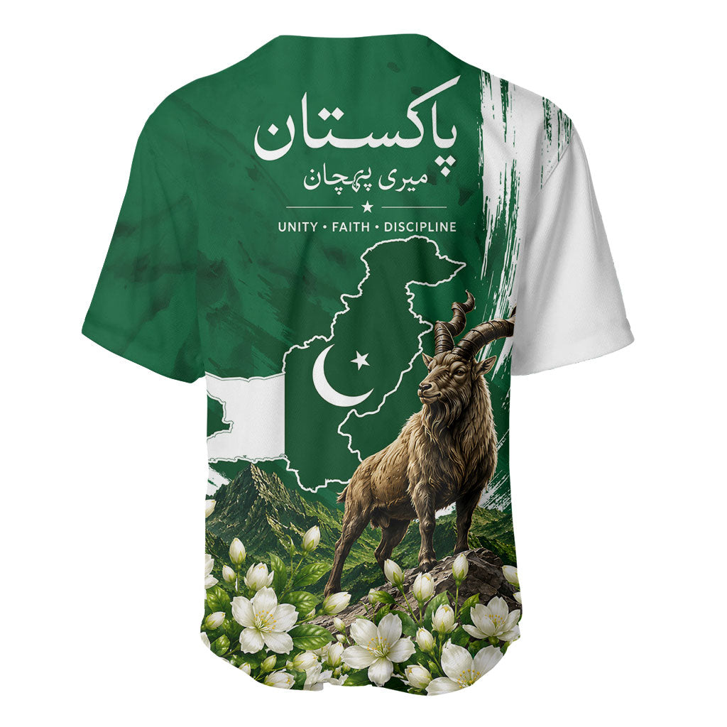 Pakistan Independence Day August 14 Baseball Jersey Patriotic Markhor Heritage Landmarks And Jasmine