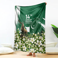 Pakistan Independence Day August 14 Blanket Patriotic Markhor Heritage Landmarks And Jasmine
