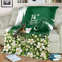 Pakistan Independence Day August 14 Blanket Patriotic Markhor Heritage Landmarks And Jasmine