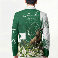Pakistan Independence Day August 14 Blazer Patriotic Markhor Heritage Landmarks And Jasmine
