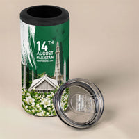 Pakistan Independence Day August 14 4 in 1 Can Cooler Tumbler Patriotic Markhor Heritage Landmarks And Jasmine
