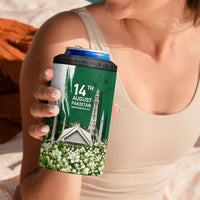 Pakistan Independence Day August 14 4 in 1 Can Cooler Tumbler Patriotic Markhor Heritage Landmarks And Jasmine