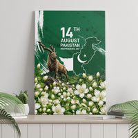 Pakistan Independence Day August 14 Canvas Wall Art Patriotic Markhor Heritage Landmarks And Jasmine