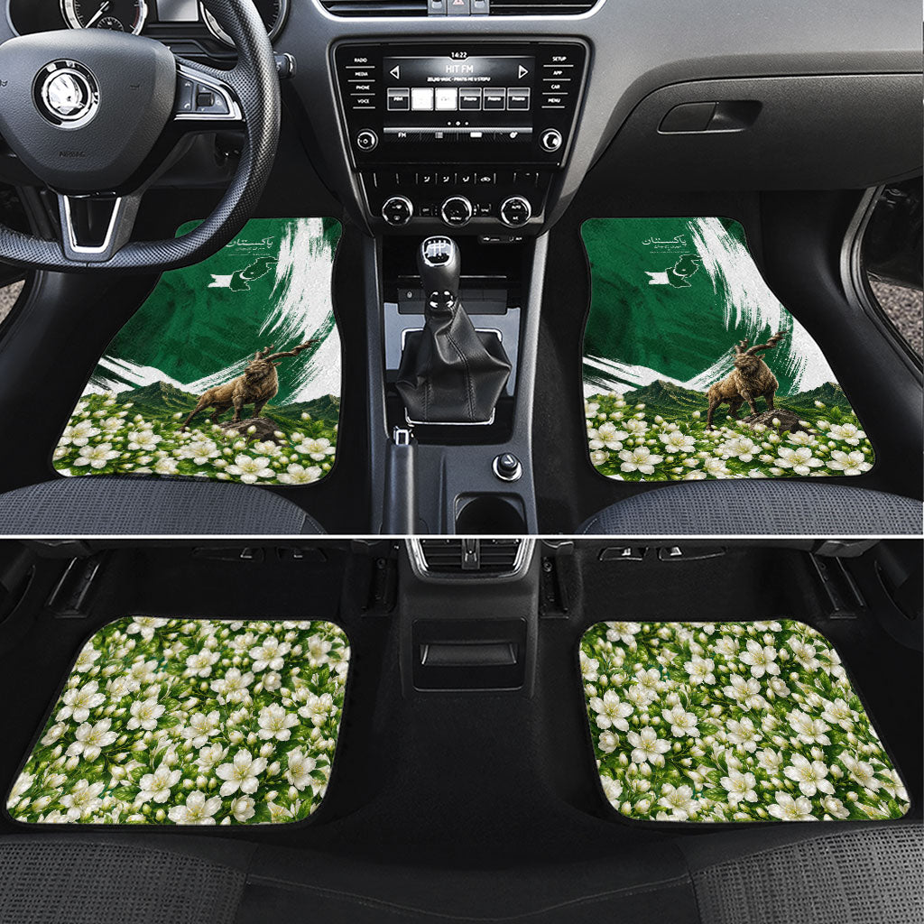 Pakistan Independence Day August 14 Car Mats Patriotic Markhor Heritage Landmarks And Jasmine