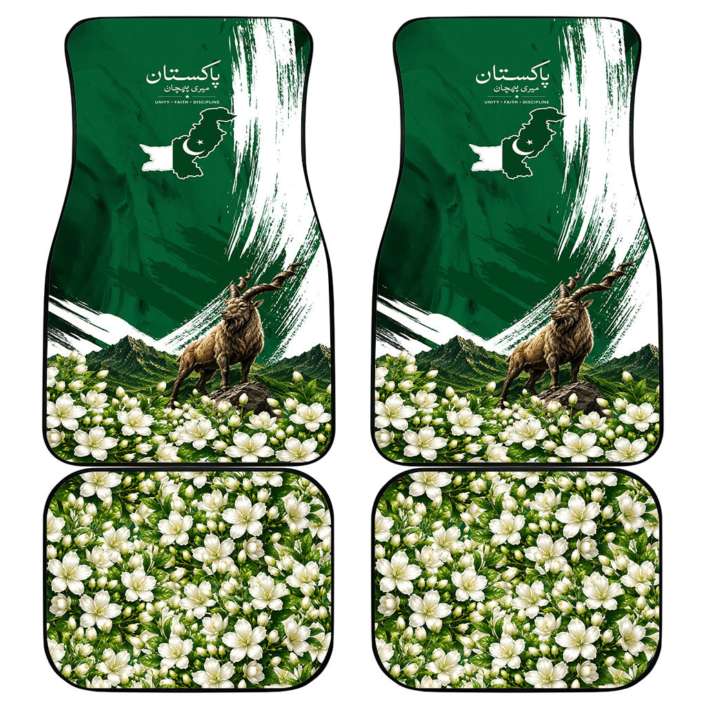 Pakistan Independence Day August 14 Car Mats Patriotic Markhor Heritage Landmarks And Jasmine