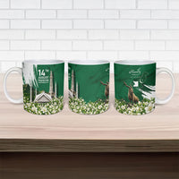 Pakistan Independence Day August 14 Ceramic Mug Patriotic Markhor Heritage Landmarks And Jasmine