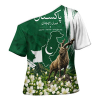 Pakistan Independence Day August 14 Cross Shoulder Shirt Patriotic Markhor Heritage Landmarks And Jasmine