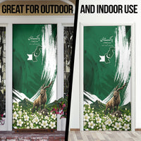 Pakistan Independence Day August 14 Door Cover Patriotic Markhor Heritage Landmarks And Jasmine