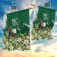 Pakistan Independence Day August 14 Garden Flag Patriotic Markhor Heritage Landmarks And Jasmine