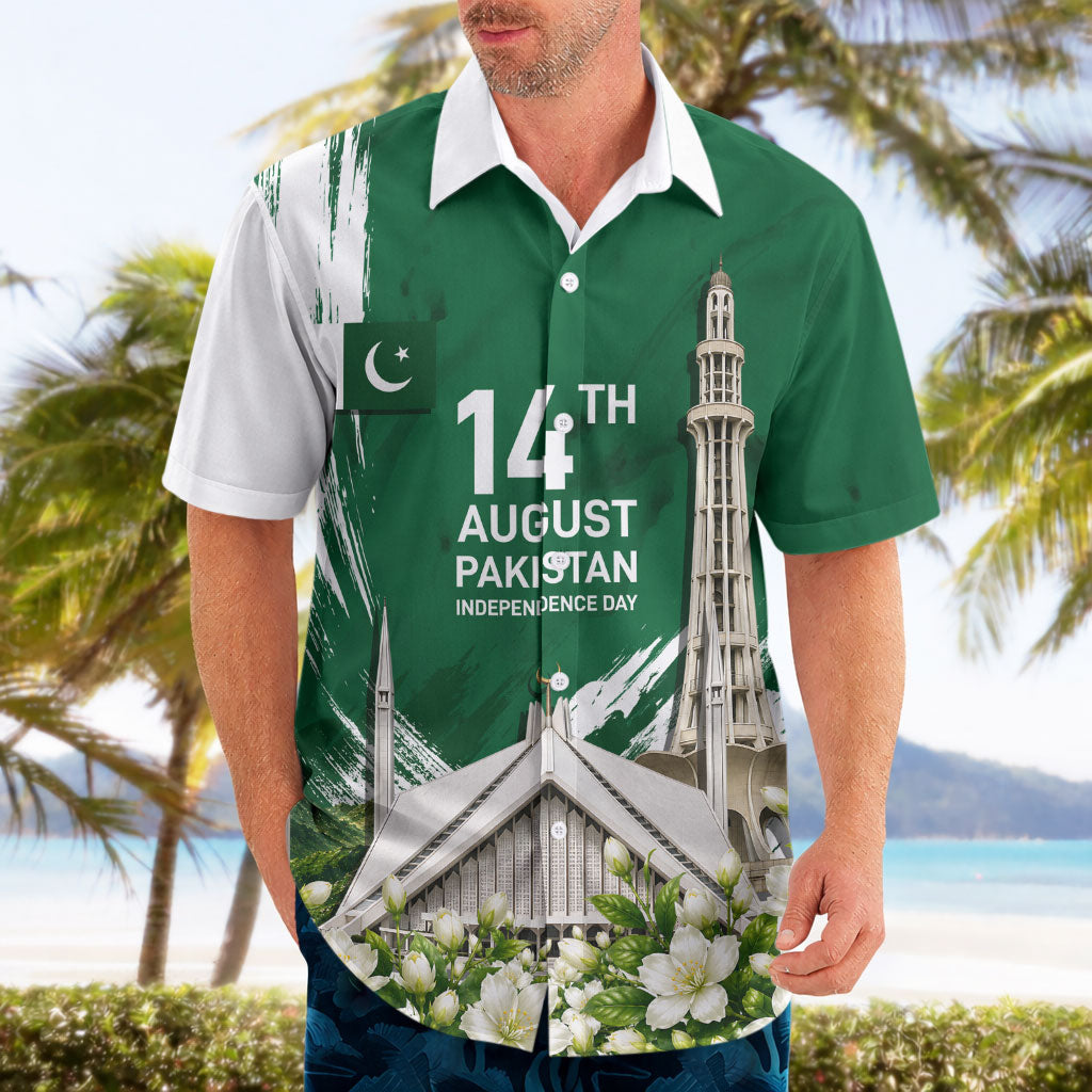 Pakistan Independence Day August 14 Hawaiian Shirt Patriotic Markhor Heritage Landmarks And Jasmine