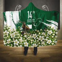 Pakistan Independence Day August 14 Hooded Blanket Patriotic Markhor Heritage Landmarks And Jasmine