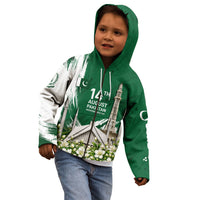 Pakistan Independence Day August 14 Kid Hoodie Patriotic Markhor Heritage Landmarks And Jasmine