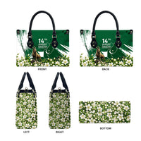 Pakistan Independence Day August 14 Leather Bag Patriotic Markhor Heritage Landmarks And Jasmine
