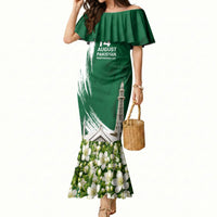 Pakistan Independence Day August 14 Mermaid Dress Patriotic Markhor Heritage Landmarks And Jasmine