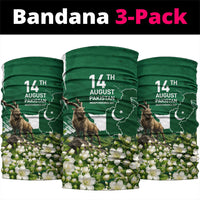 Pakistan Independence Day August 14 Neck Gaiter Patriotic Markhor Heritage Landmarks And Jasmine