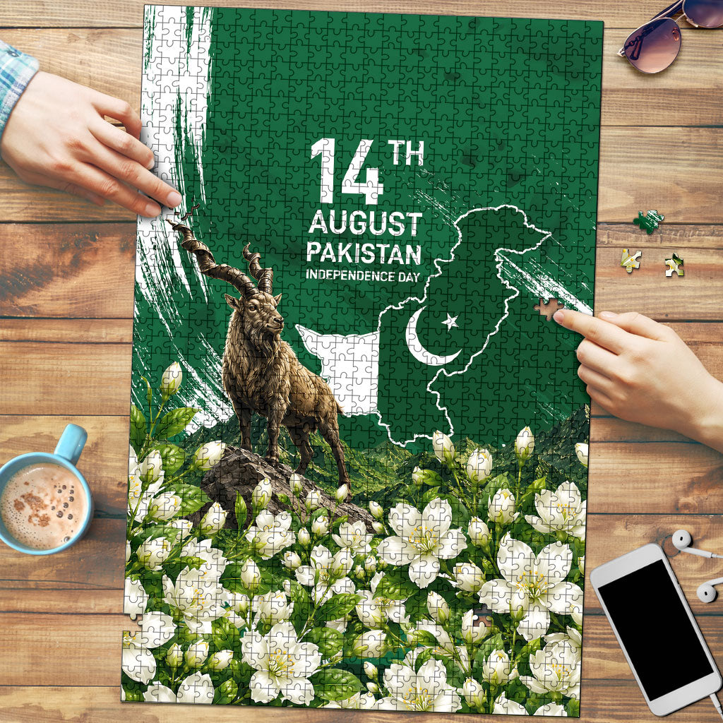 Pakistan Independence Day August 14 Puzzle Patriotic Markhor Heritage Landmarks And Jasmine