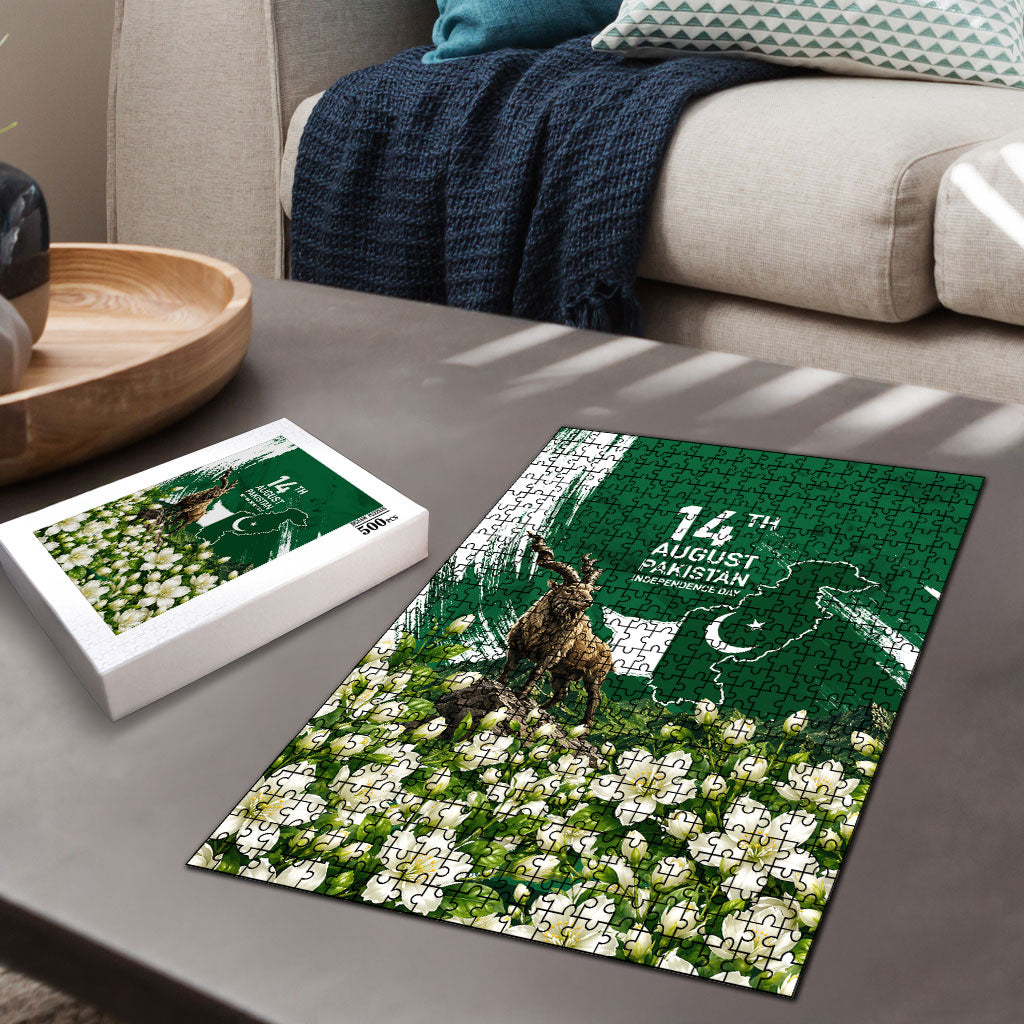 Pakistan Independence Day August 14 Puzzle Patriotic Markhor Heritage Landmarks And Jasmine