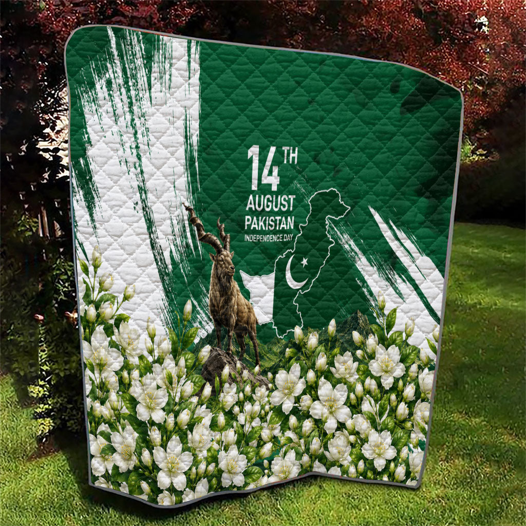Pakistan Independence Day August 14 Quilt Patriotic Markhor Heritage Landmarks And Jasmine