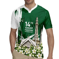 Pakistan Independence Day August 14 Rugby Jersey Patriotic Markhor Heritage Landmarks And Jasmine