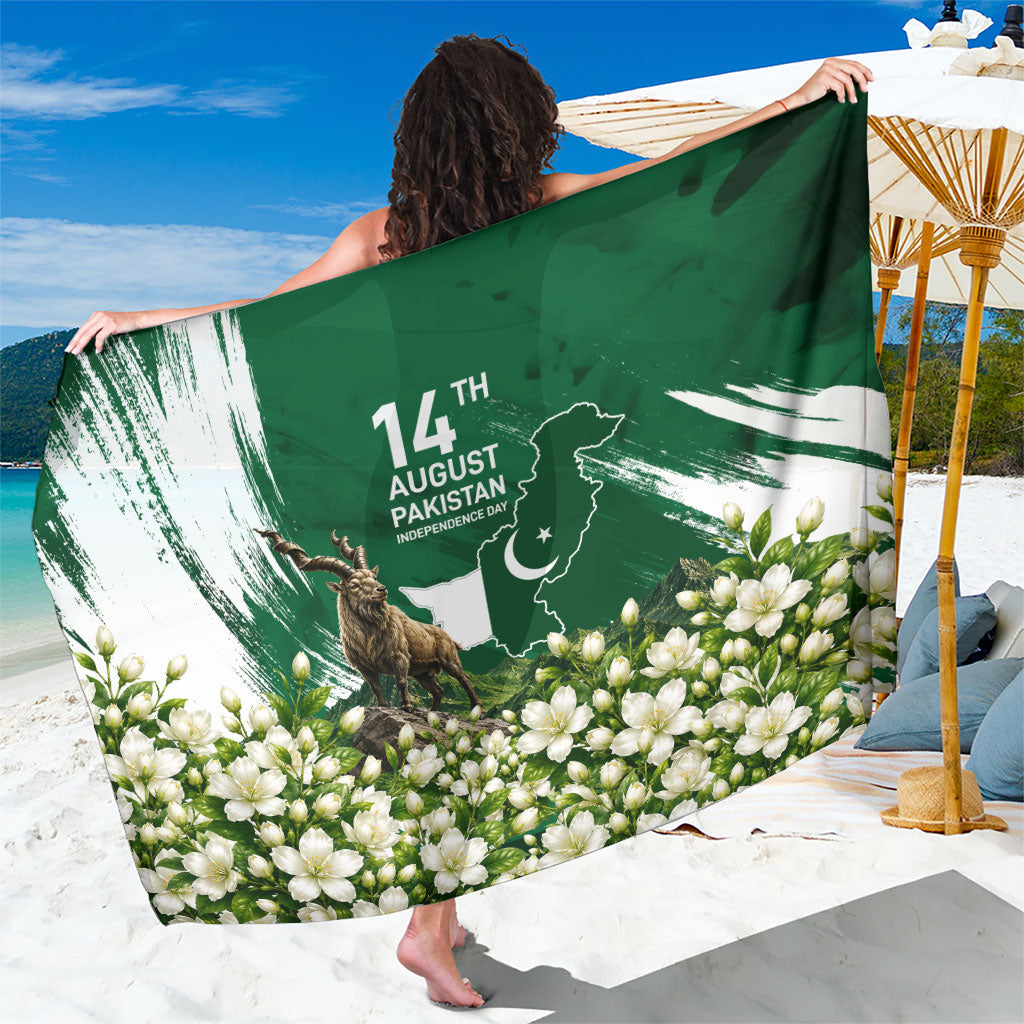 Pakistan Independence Day August 14 Sarong Patriotic Markhor Heritage Landmarks And Jasmine