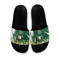 Pakistan Independence Day August 14 Slide Sandals Patriotic Markhor Heritage Landmarks And Jasmine