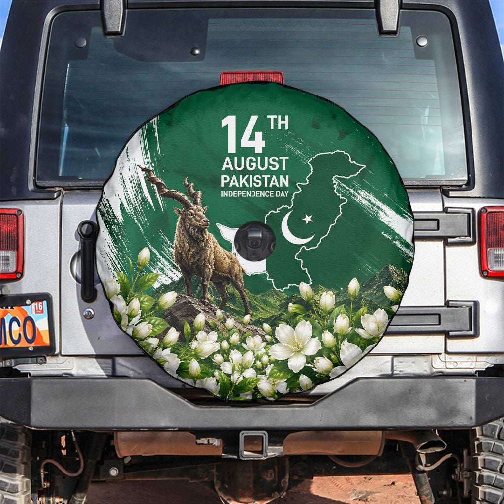 Pakistan Independence Day August 14 Spare Tire Cover Patriotic Markhor Heritage Landmarks And Jasmine