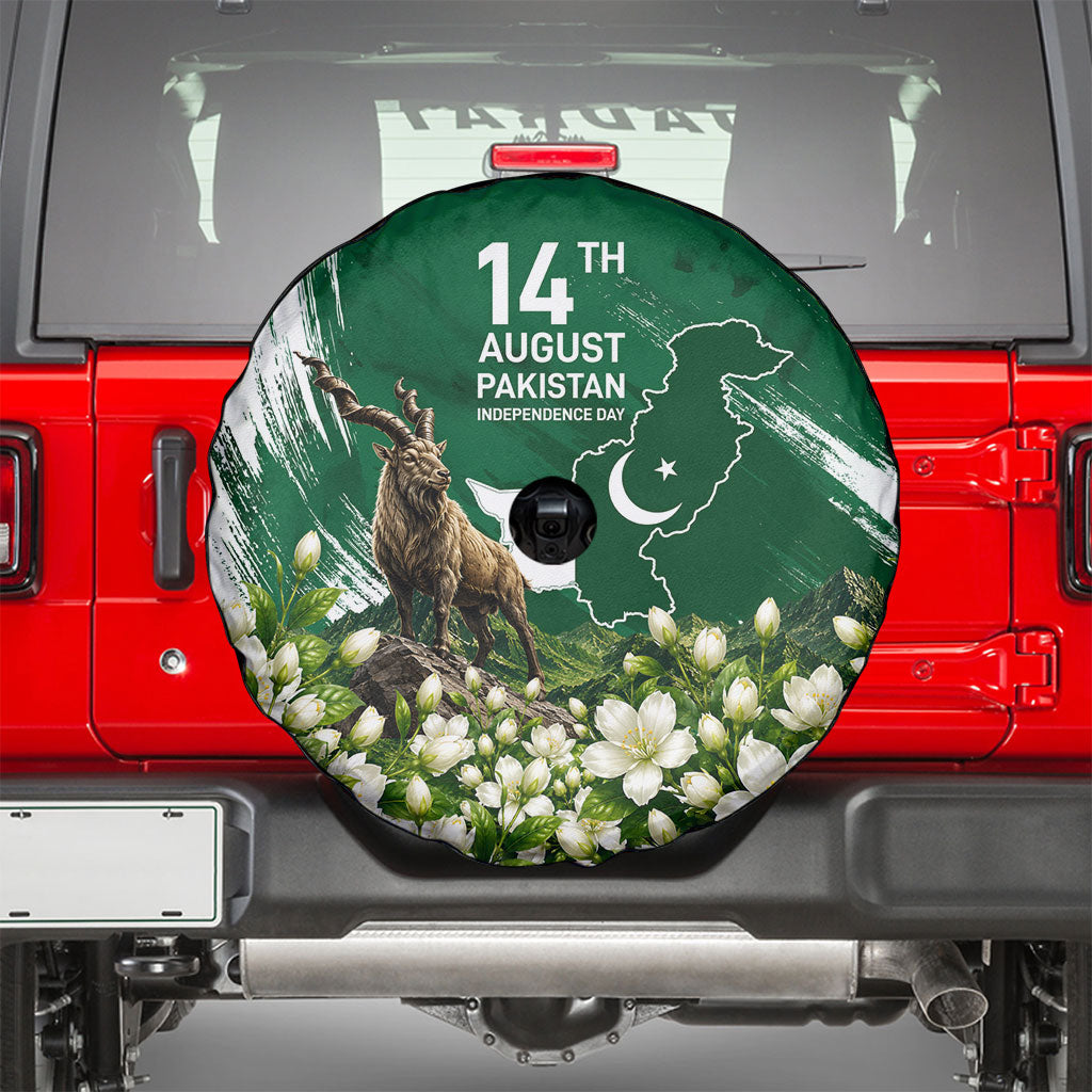 Pakistan Independence Day August 14 Spare Tire Cover Patriotic Markhor Heritage Landmarks And Jasmine