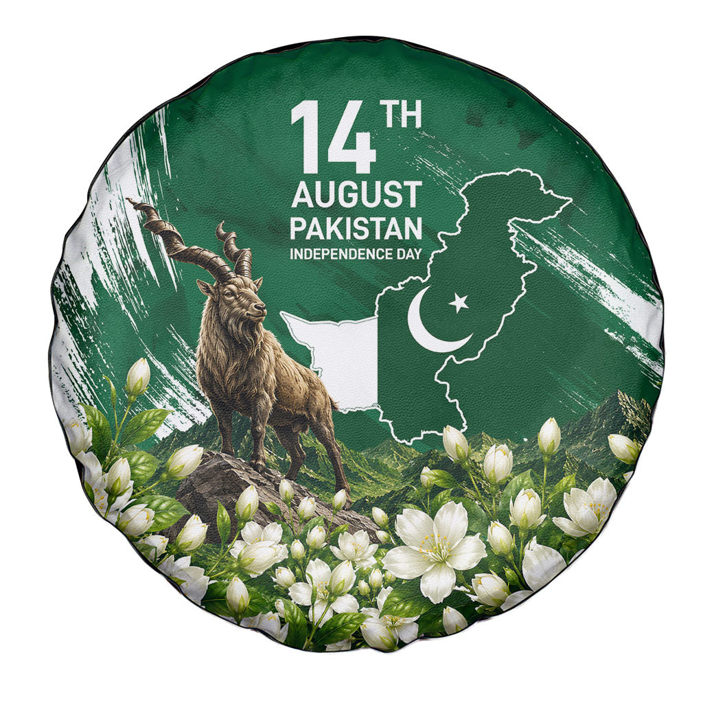 Pakistan Independence Day August 14 Spare Tire Cover Patriotic Markhor Heritage Landmarks And Jasmine