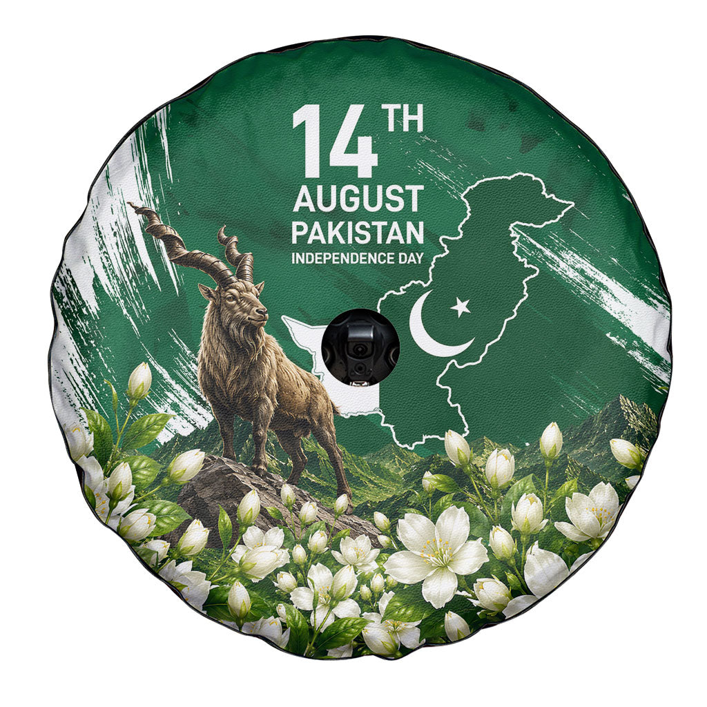 Pakistan Independence Day August 14 Spare Tire Cover Patriotic Markhor Heritage Landmarks And Jasmine