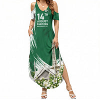 Pakistan Independence Day August 14 Summer Maxi Dress Patriotic Markhor Heritage Landmarks And Jasmine