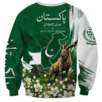 Pakistan Independence Day August 14 Sweatshirt Patriotic Markhor Heritage Landmarks And Jasmine
