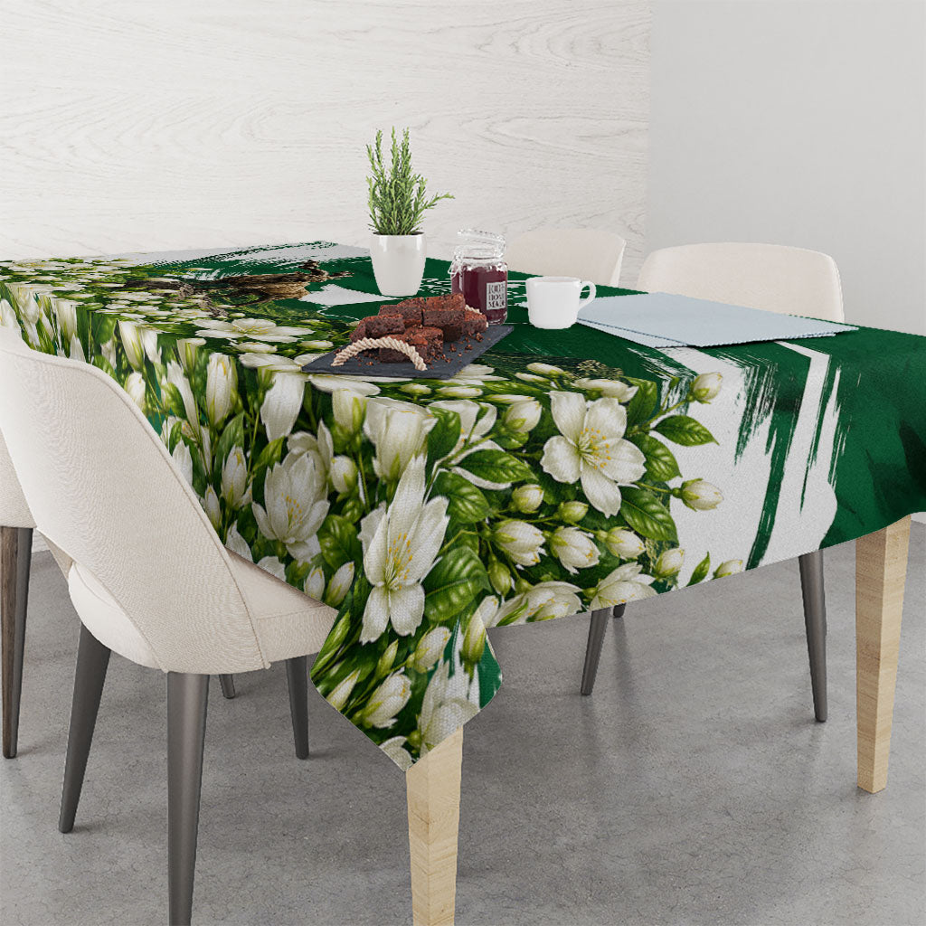 Pakistan Independence Day August 14 Tablecloth Patriotic Markhor Heritage Landmarks And Jasmine