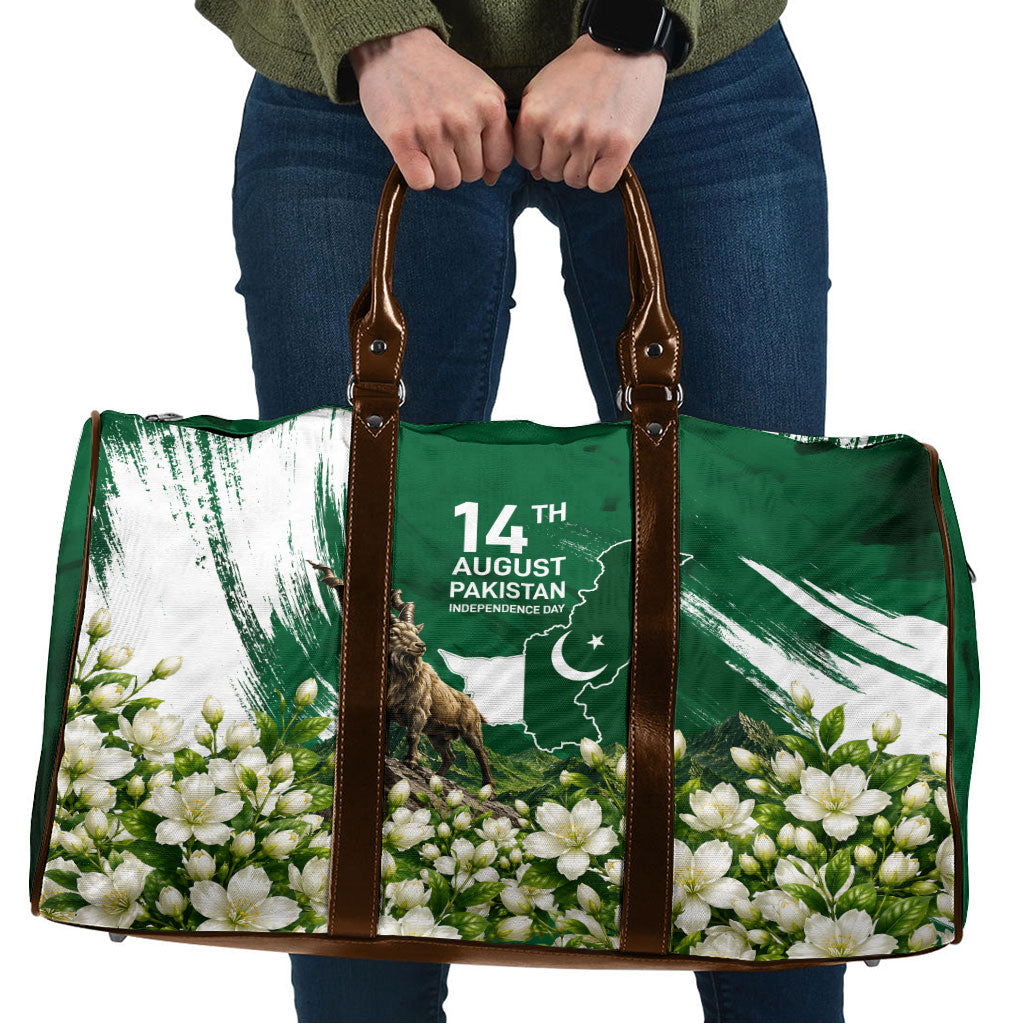 Pakistan Independence Day August 14 Travel Bag Patriotic Markhor Heritage Landmarks And Jasmine