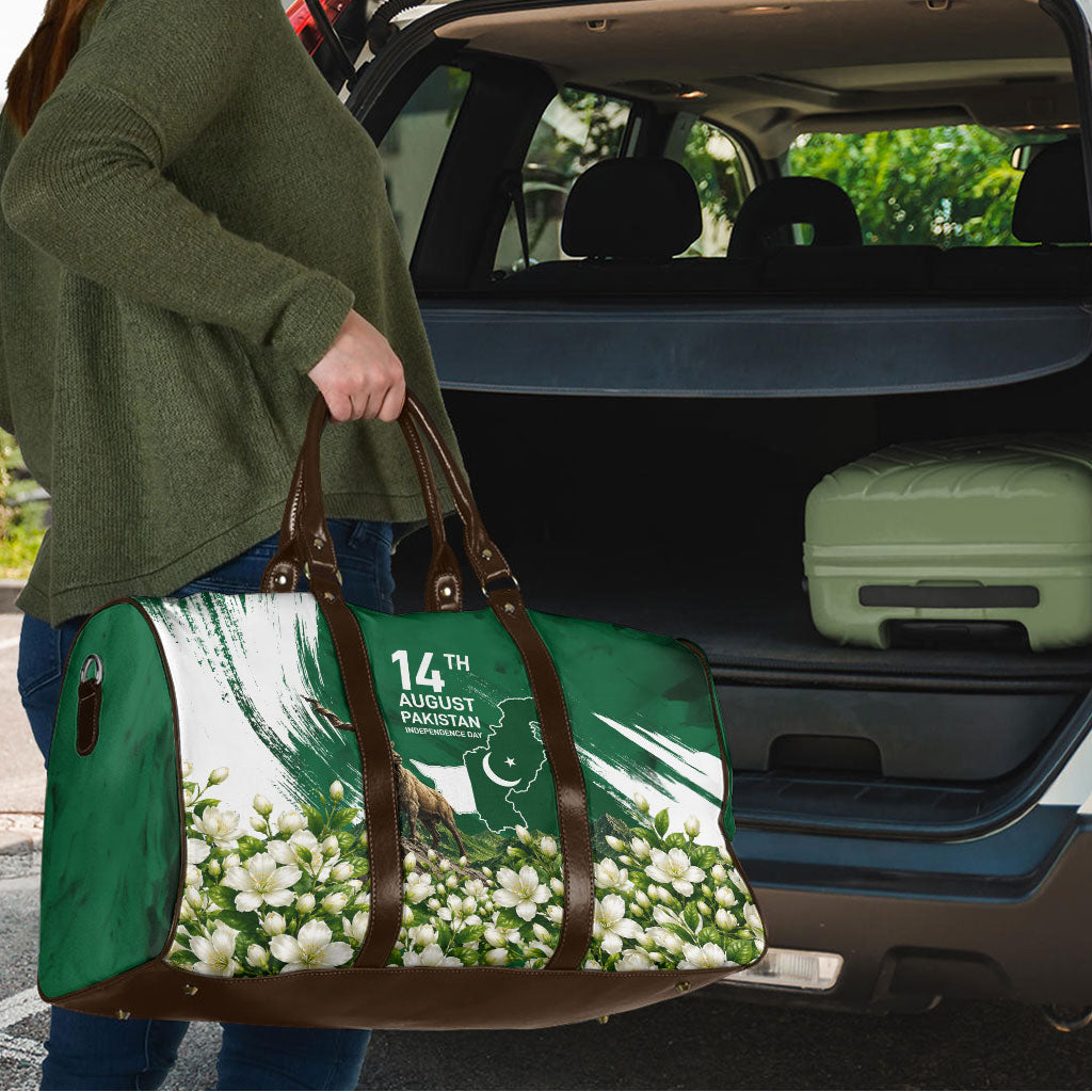 Pakistan Independence Day August 14 Travel Bag Patriotic Markhor Heritage Landmarks And Jasmine