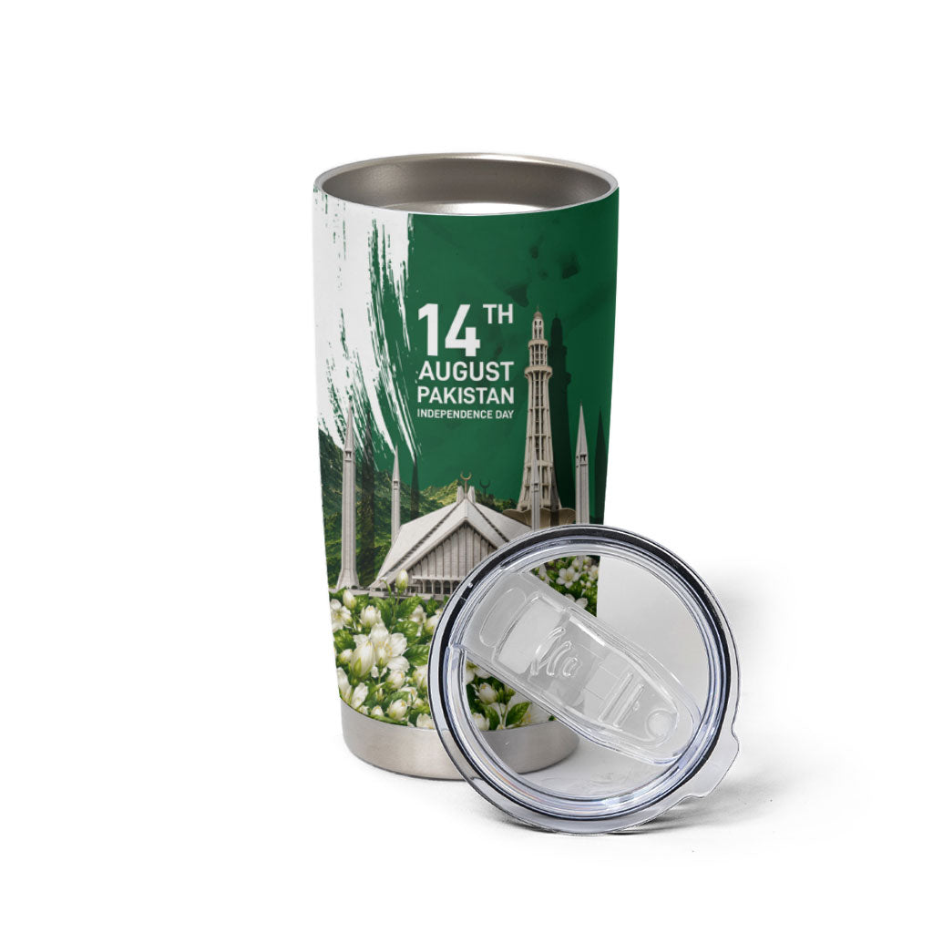 Pakistan Independence Day August 14 Tumbler Cup Patriotic Markhor Heritage Landmarks And Jasmine