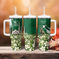 Pakistan Independence Day August 14 Tumbler With Handle Patriotic Markhor Heritage Landmarks And Jasmine