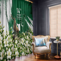 Pakistan Independence Day August 14 Window Curtain Patriotic Markhor Heritage Landmarks And Jasmine