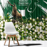 Pakistan Independence Day August 14 Window Curtain Patriotic Markhor Heritage Landmarks And Jasmine