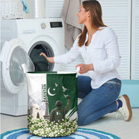 Pakistan Independence Day Laundry Basket Patriotic Soldier Heritage Landmarks And Jasmine