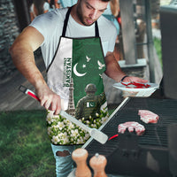 Pakistan Independence Day Apron Patriotic Soldier Heritage Landmarks And Jasmine