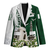 Pakistan Independence Day Blazer Patriotic Soldier Heritage Landmarks And Jasmine