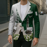 Pakistan Independence Day Blazer Patriotic Soldier Heritage Landmarks And Jasmine